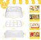 Cake Carrier with Lid, White Cake Holder Cupcake Container for 12 Cupcakes 2 in 1 Portable Dessert Container for Cake Pie Muffin Cobbler